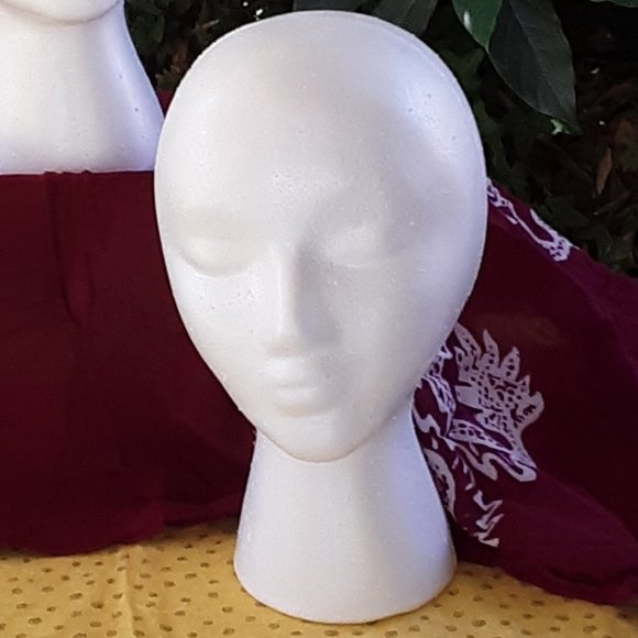 Styrofoam Heads Set of 2 Wigs Beauty Mannequin Dolls Crafts Display No Bundling - Picture 3 of 16